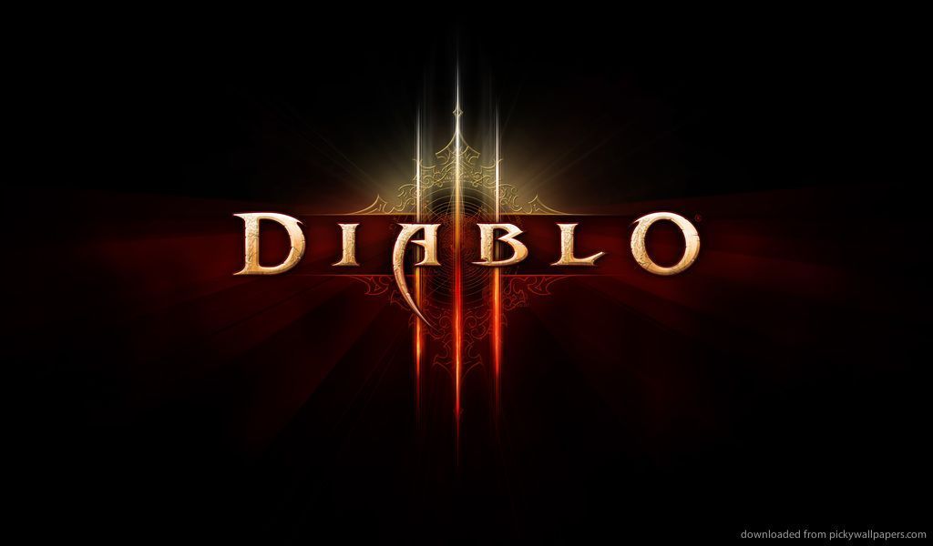 Download 1024x600 Diablo 3 HD Logo Wallpaper