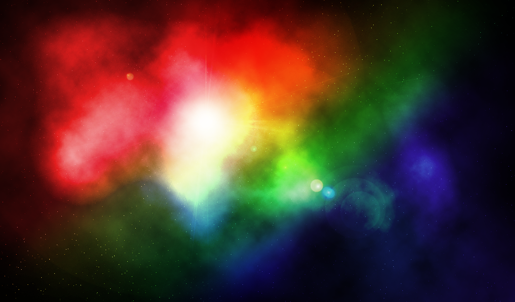 Rainbows Space Art : Desktop and mobile wallpaper : Wallippo