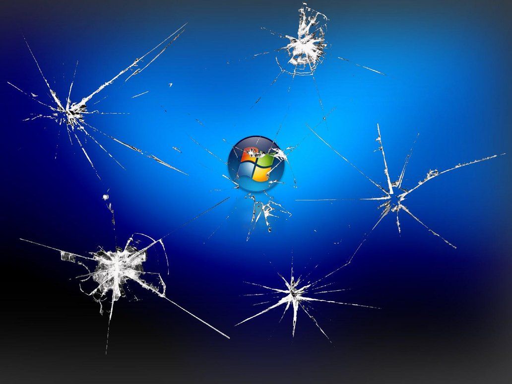 10332) Windows 7 Broken Screen Widescreen Background Wallpaper ...