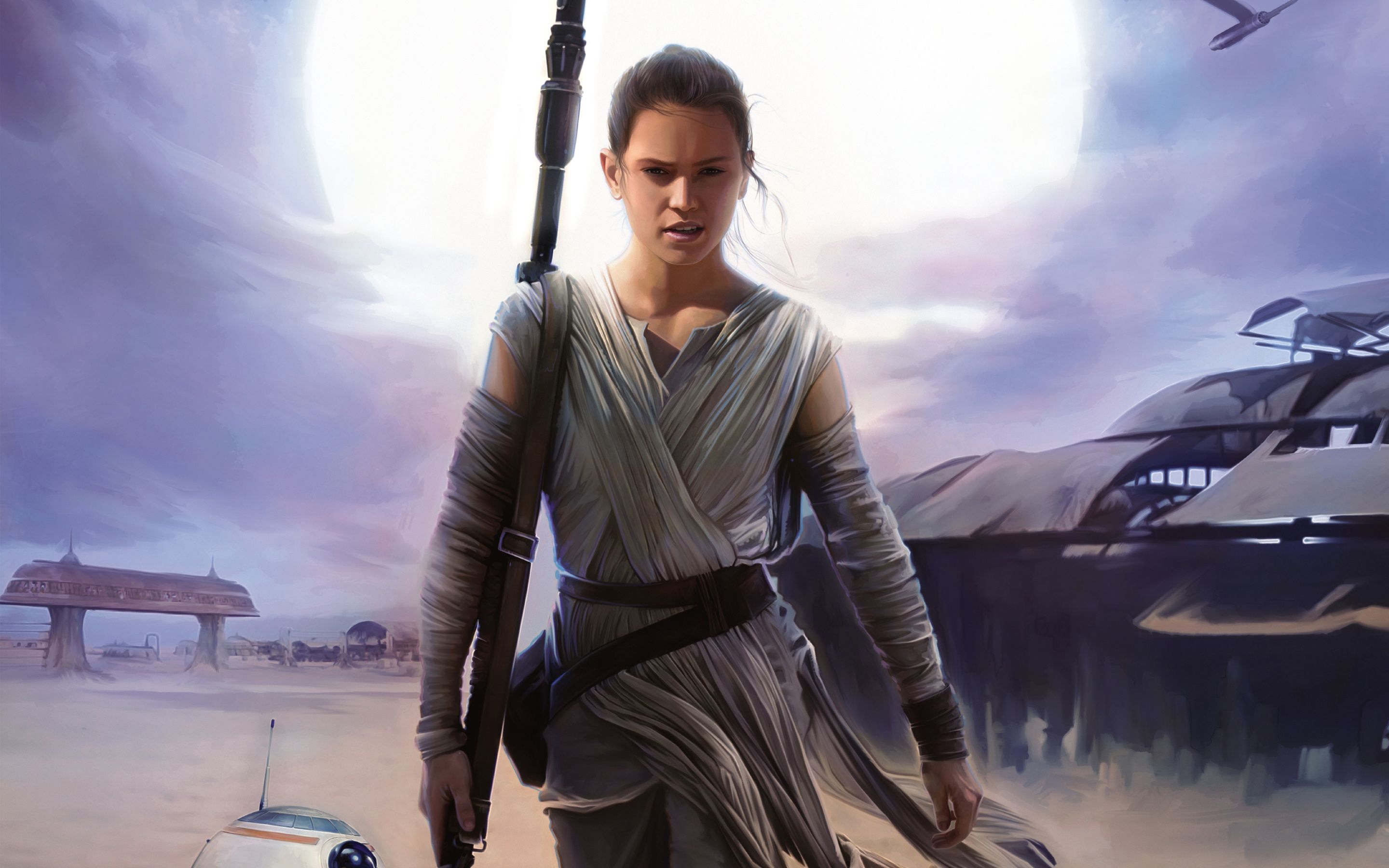 Rey Star Wars The Force Awakens Wallpapers HD Backgrounds