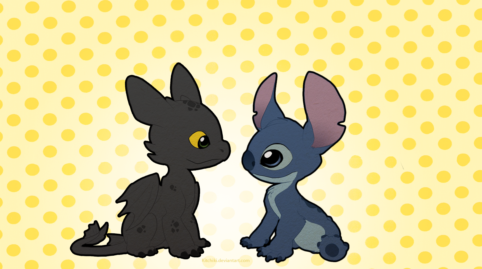 Stitch and Toothless by Kitchiki on DeviantArt