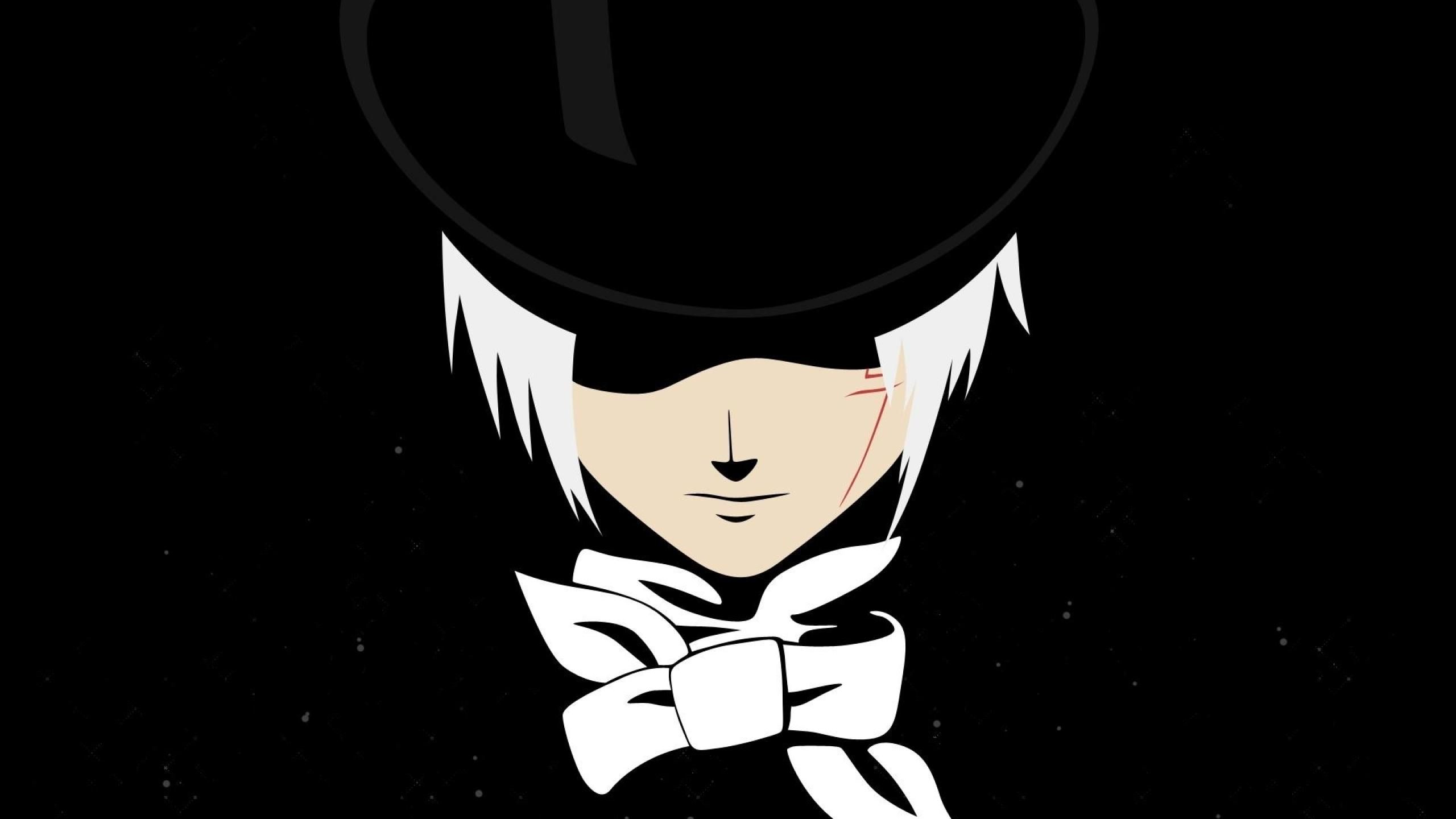 Wallpapers Vector Black And White Windows Anime Man Hi 2560x1440