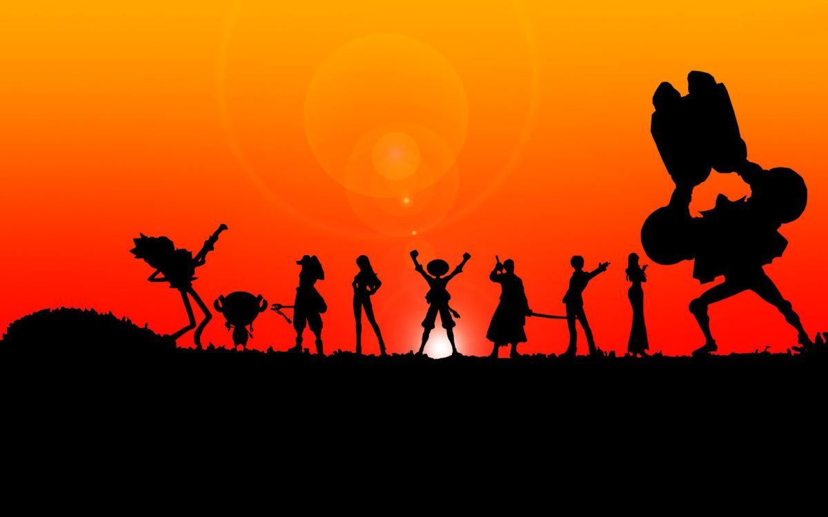 Black Silhouette Character One Piece Family An #5701 Wallpaper ...