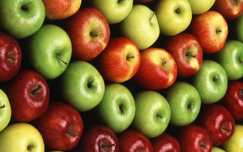 Fruits close-up, red and green apples wallpaper,Fruits HD ...