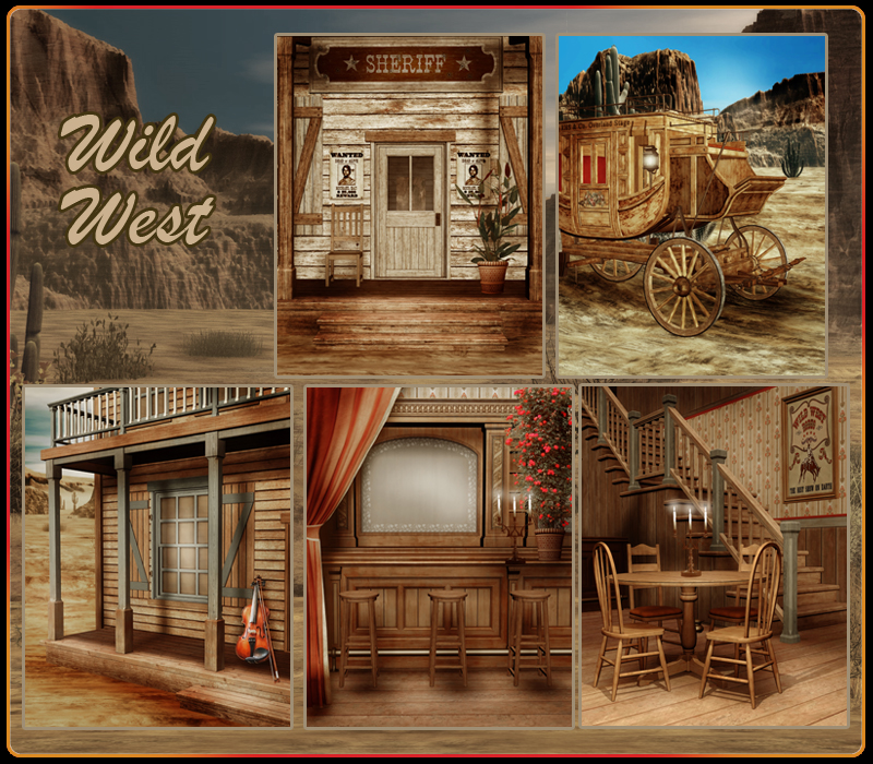 Wild West Backgrounds Themed 2D And/Or Merchant Resources ...