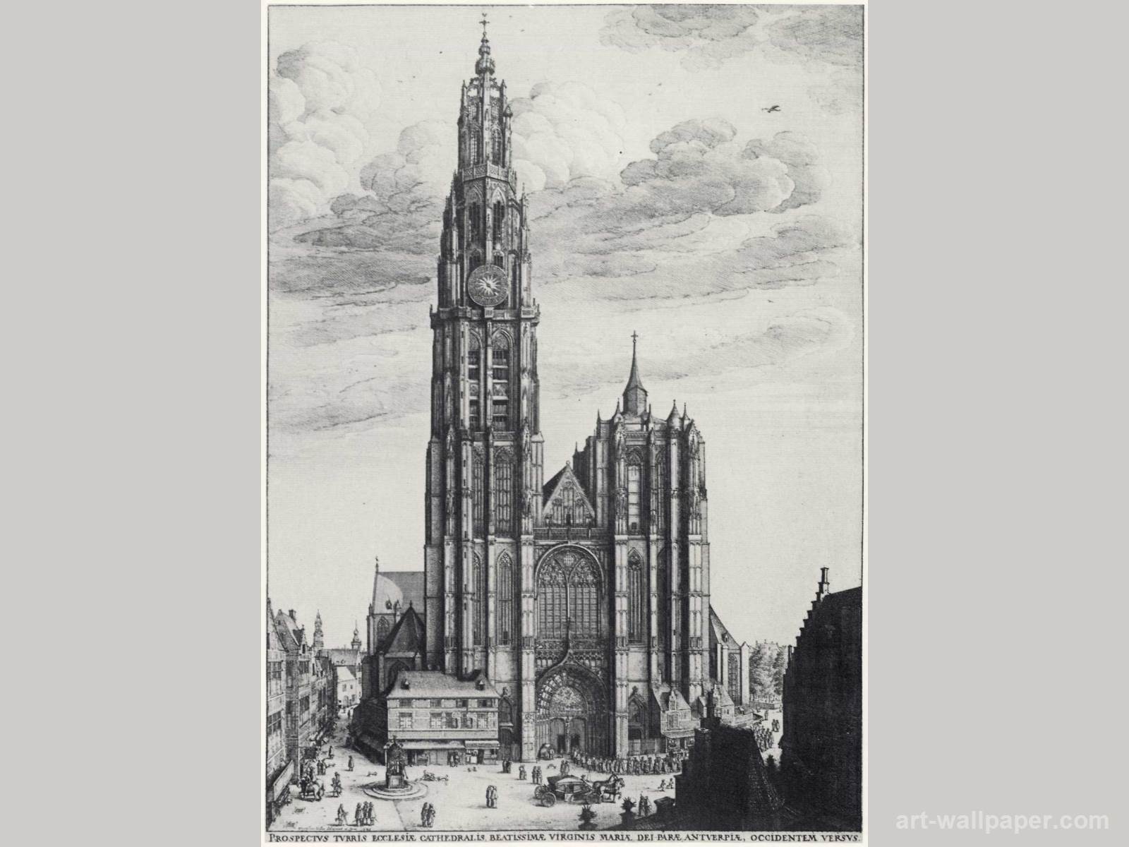 AntwerpenDie Cathedral of Notre-Dame , Hollar Wenzel Wallpapers