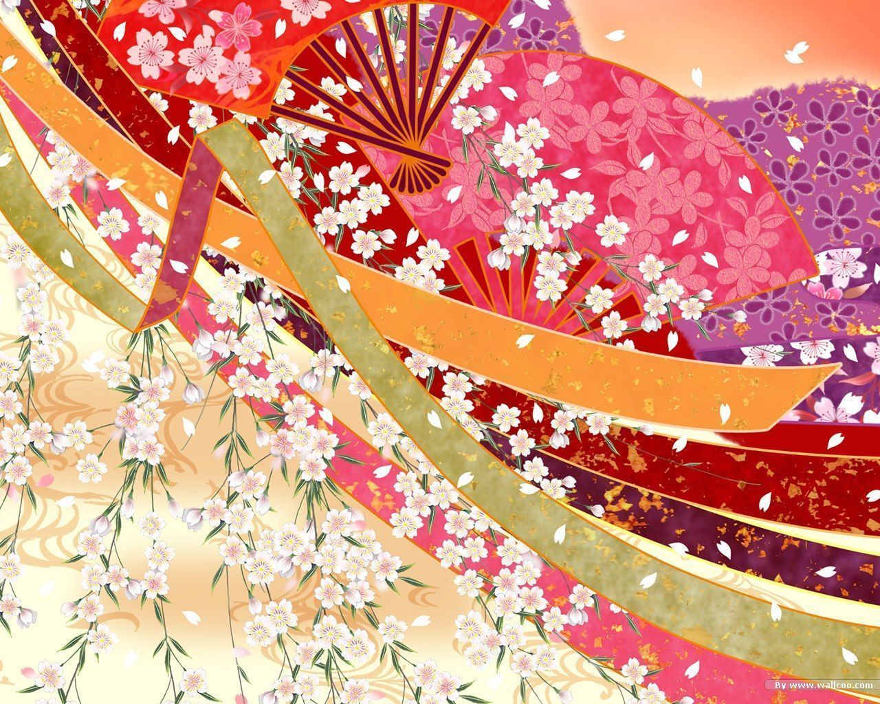 Japanese Kimonos Patterns Design - Colorful Patterns in Japanese ...