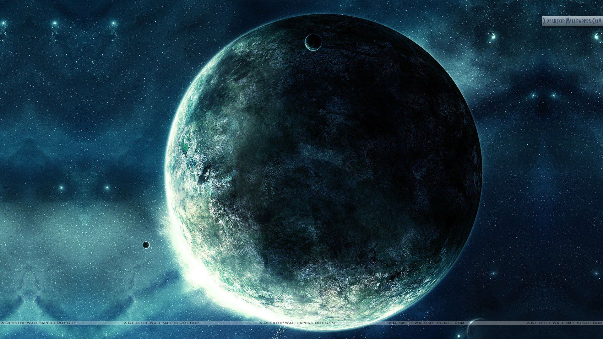 Dark Moon View From Space Wallpaper