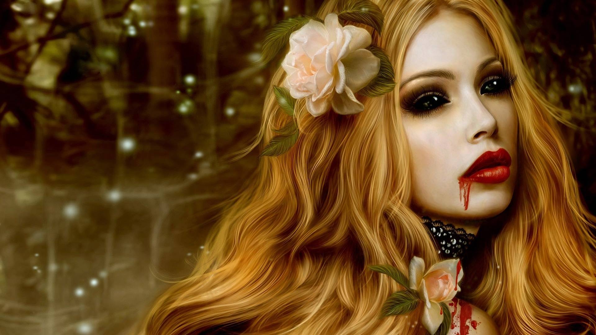 Beautiful girl - Vampire Wallpaper