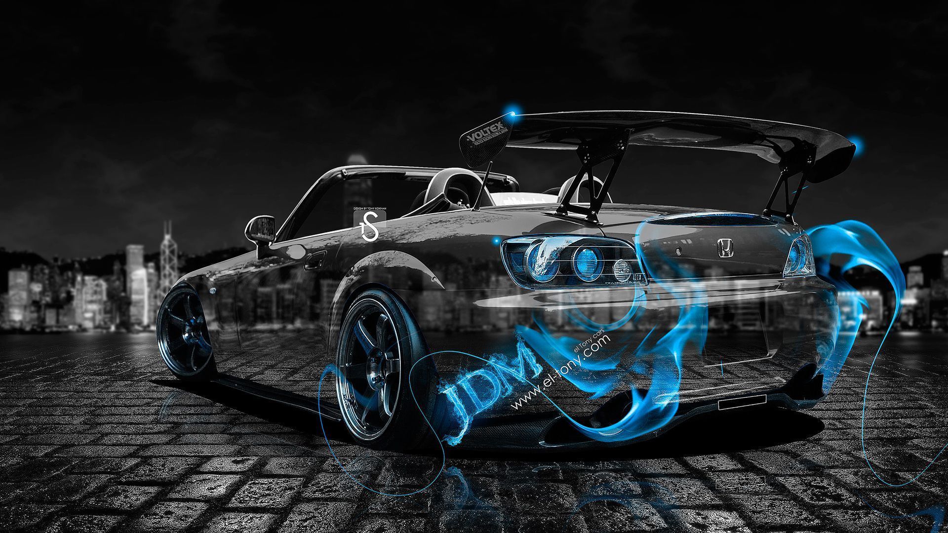 Honda-S2000-JDM-Blue-Fire-Crystal-Car-2013-HD-Wallpapers-design-by-Tony-Kokhan-www.el-tony.com_.jpg
