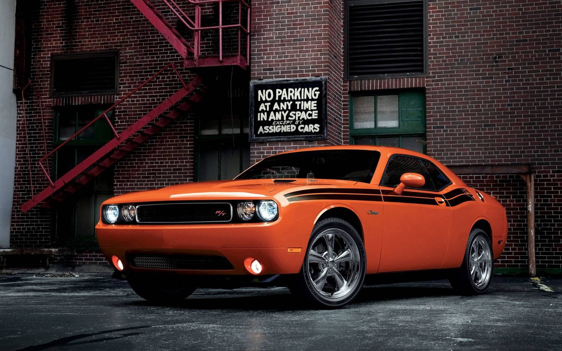 Dodge Challenger Orange Cars Wallpaper - CarFoy