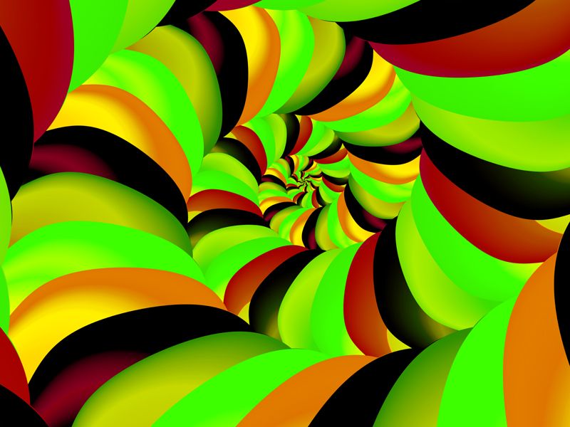Fractal Art by Vicky, Gold Red Green Wallpaper