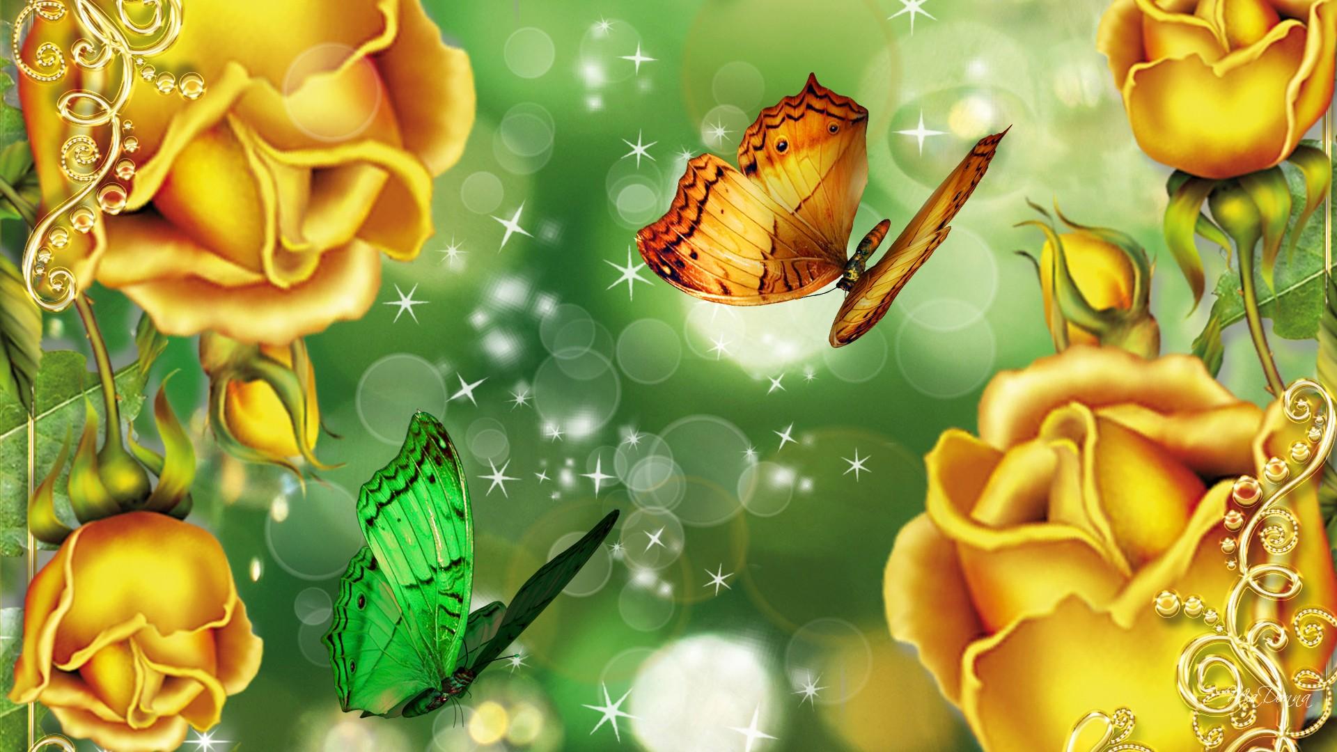 GREEN AND GOLD WALLPAPER - (#77409) - HD Wallpapers ...