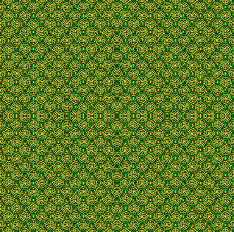 celtic scale 1 green and gold fabric - ingridthecrafty - Spoonflower