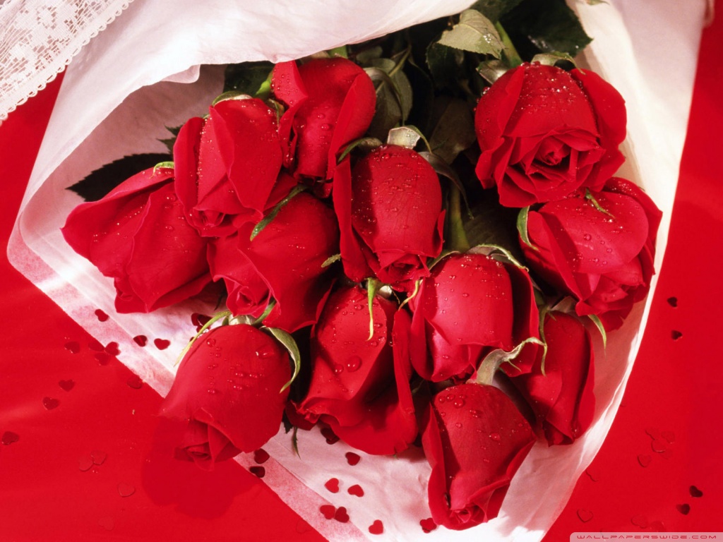 Romantic Roses Bouquet HD desktop wallpaper High Definition