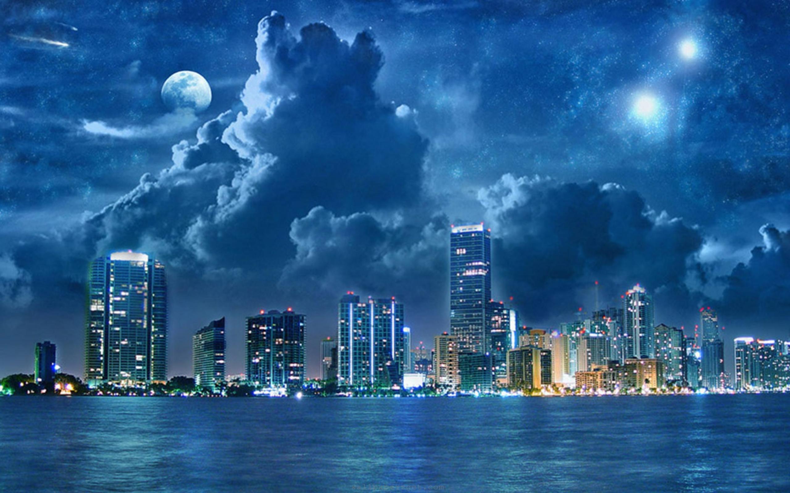 Tokyo Moon At Night Wallpaper Desktop Wallpaper