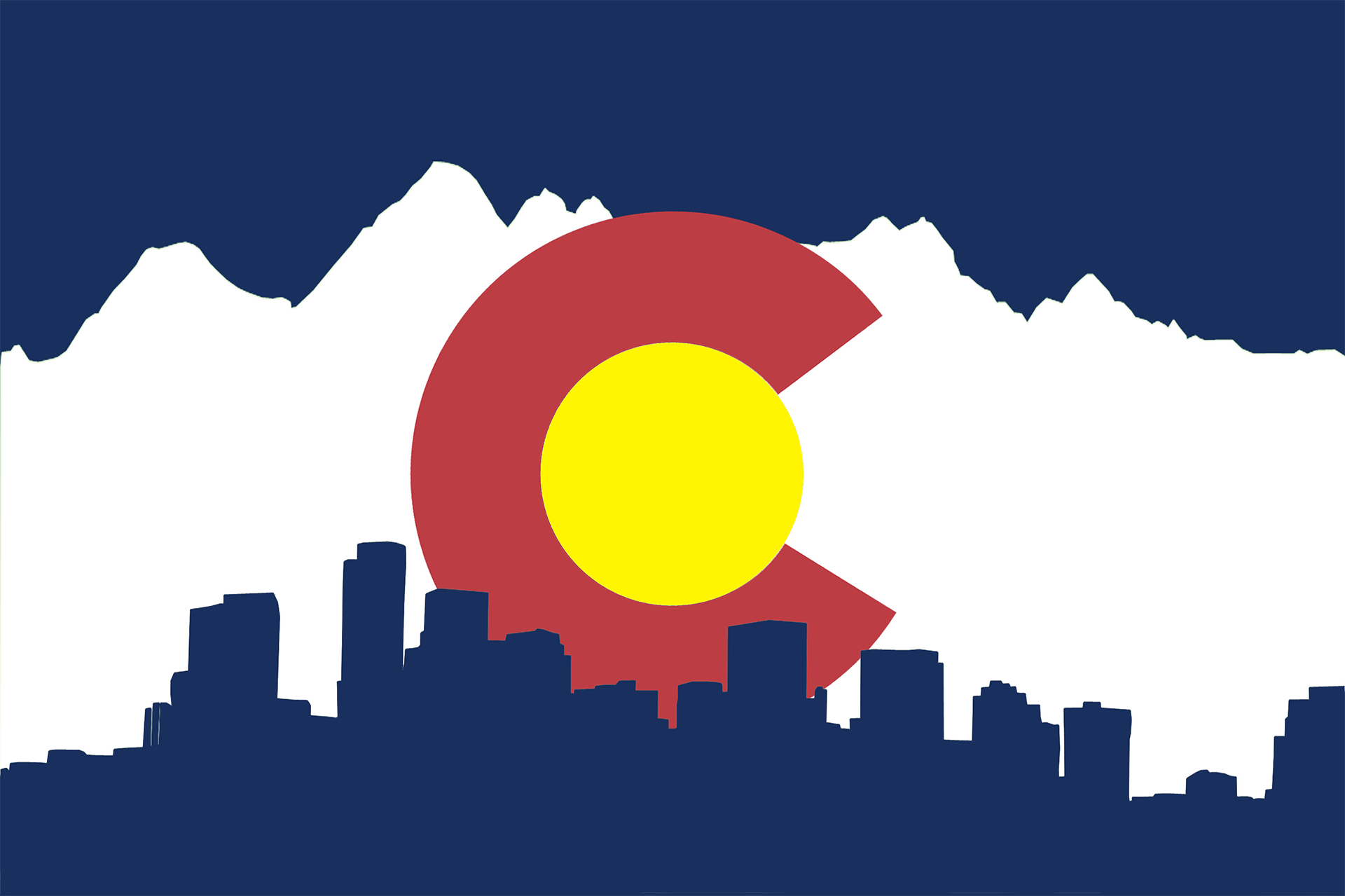 Colorado Flag I designed (x-post from r/wallpapers) : Colorado