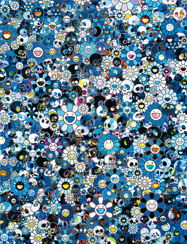 Juxtapoz Magazine - Takashi Murakami Flowers & Skulls Gagosian