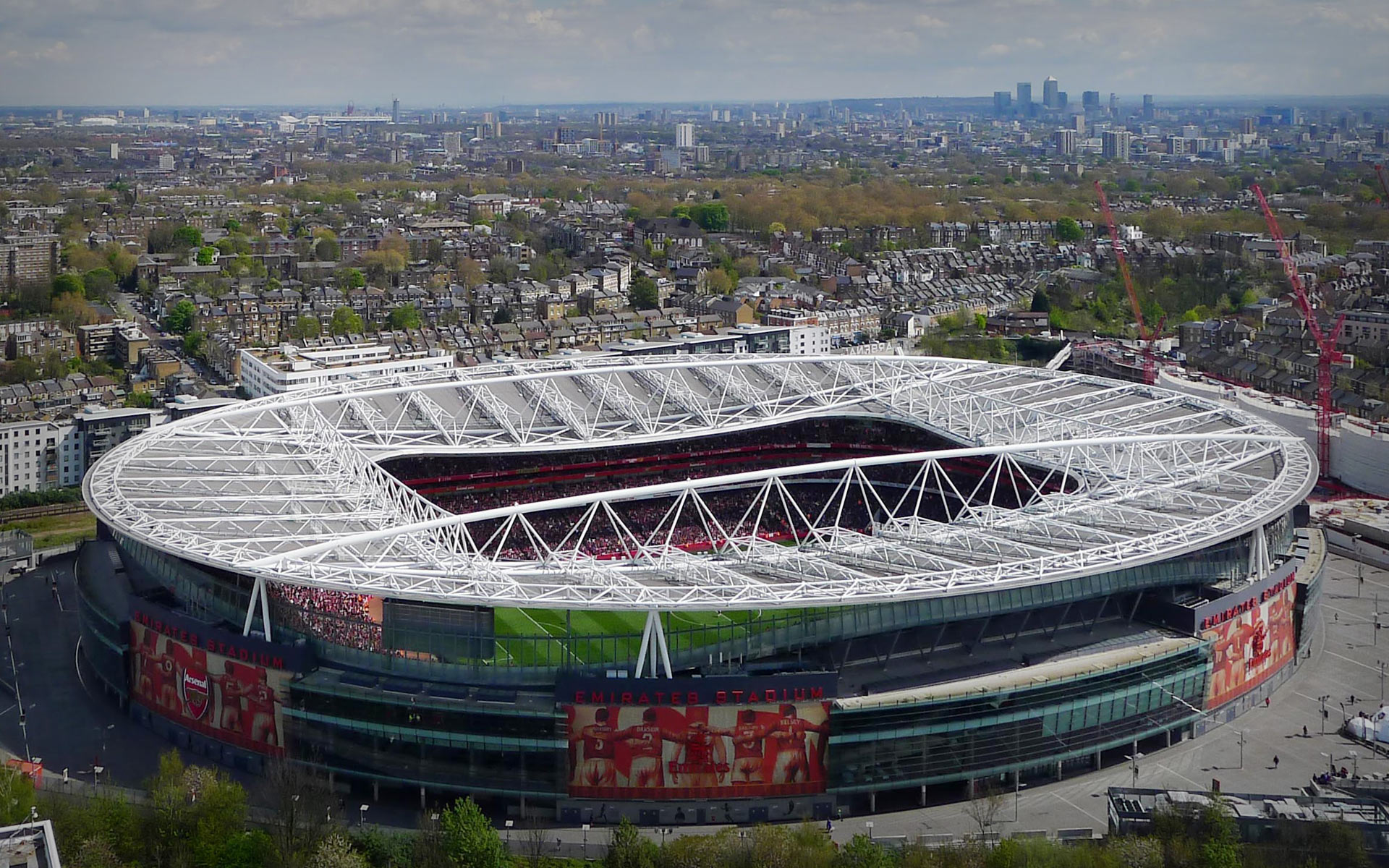 Full HD Wallpaper arsenal emirates stadium football aerial view ...