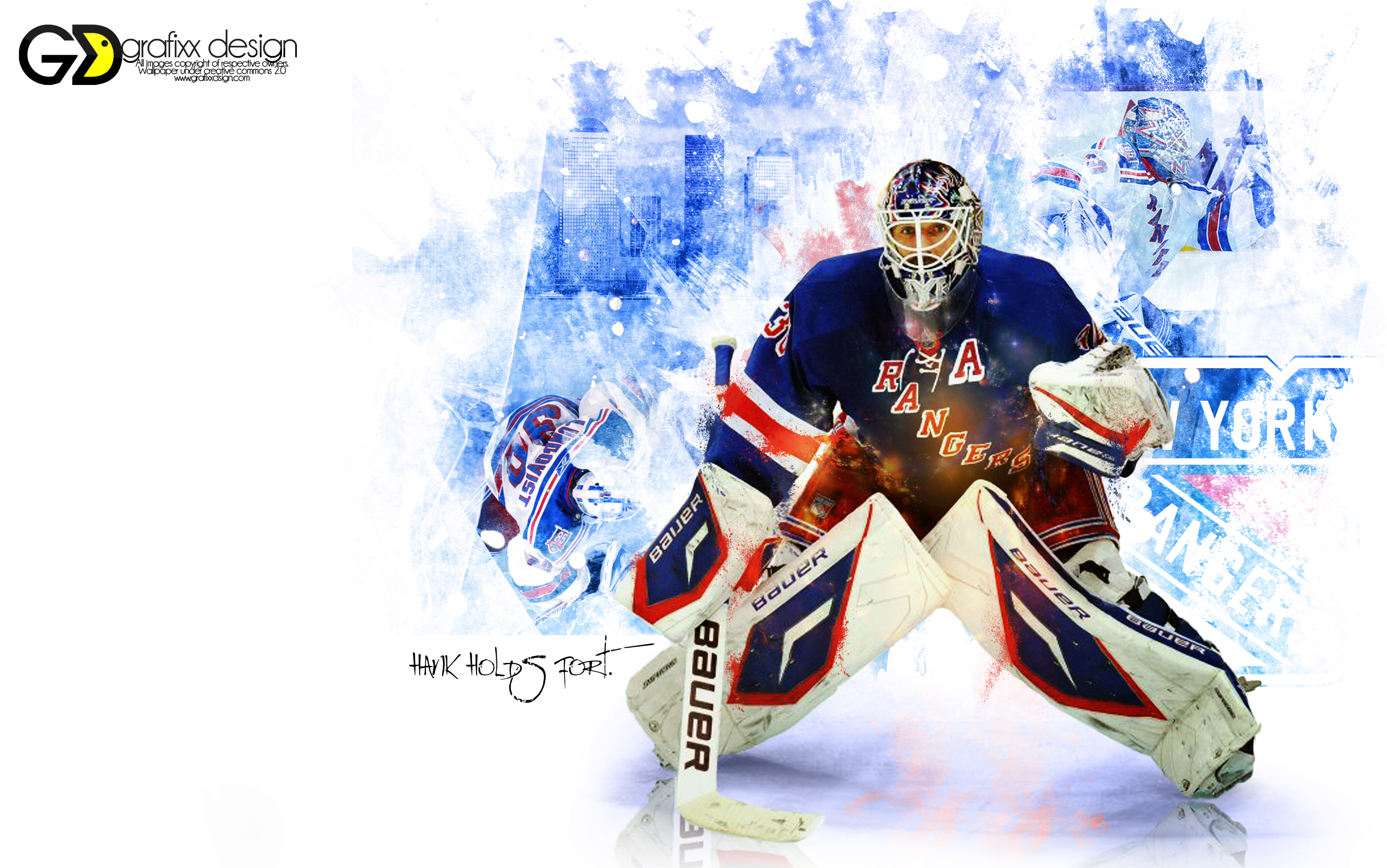 Henrik Lundqvist is guarding his gate wallpapers and images