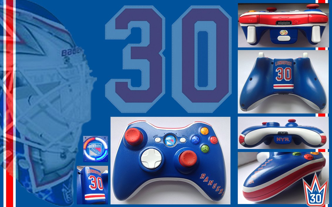 NY Rangers Henrik Lundqvist Custom X360 Controller by CARDI-ology ...