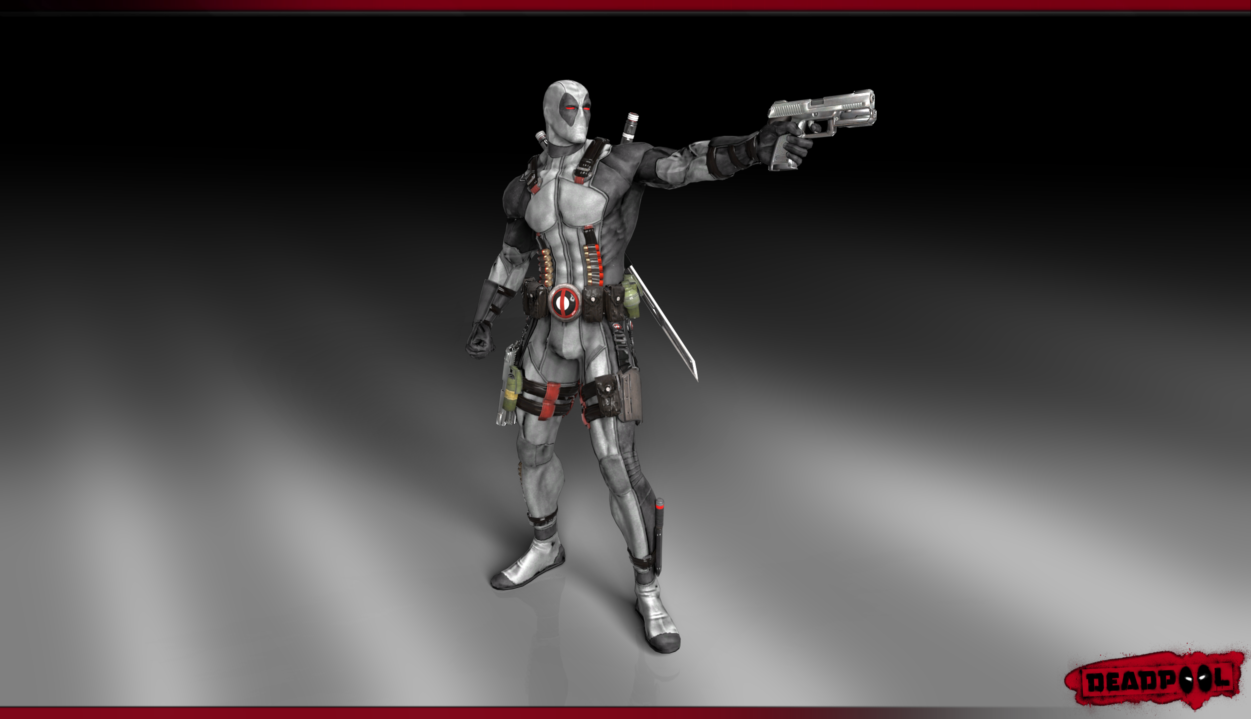 Deadpool render Wallpaper (X-Force Costume) by ArRoW-4-U on DeviantArt