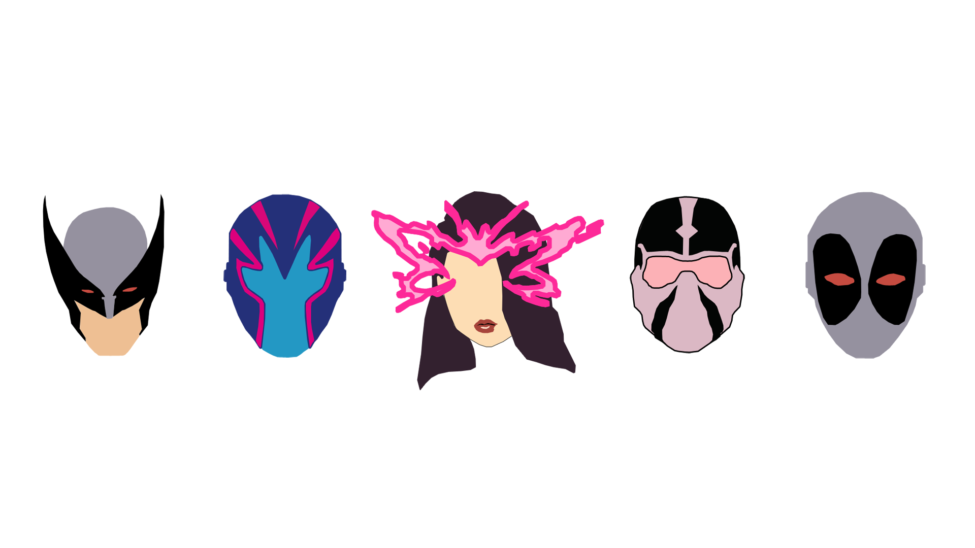 I made a minimalist style Uncanny X-Force wallpaper. Check it out ...
