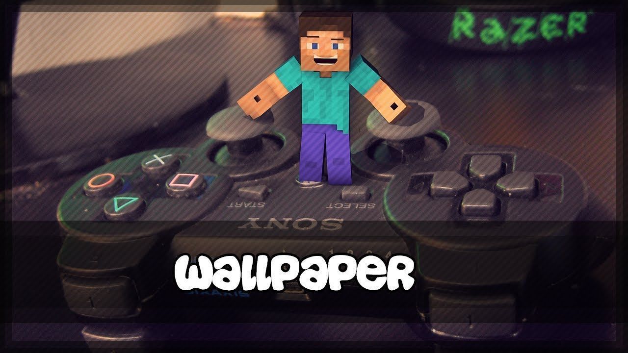 Minecraft Wallpaper | Steve plays PS3 - YouTube