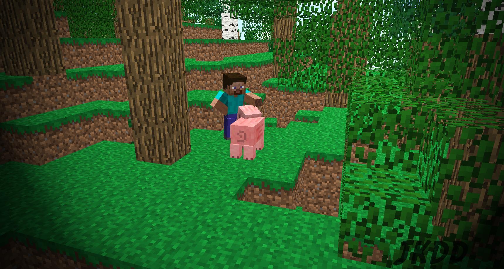 Steve and his Pig - Minecraft Wallpaper - Wallpapers and art ...
