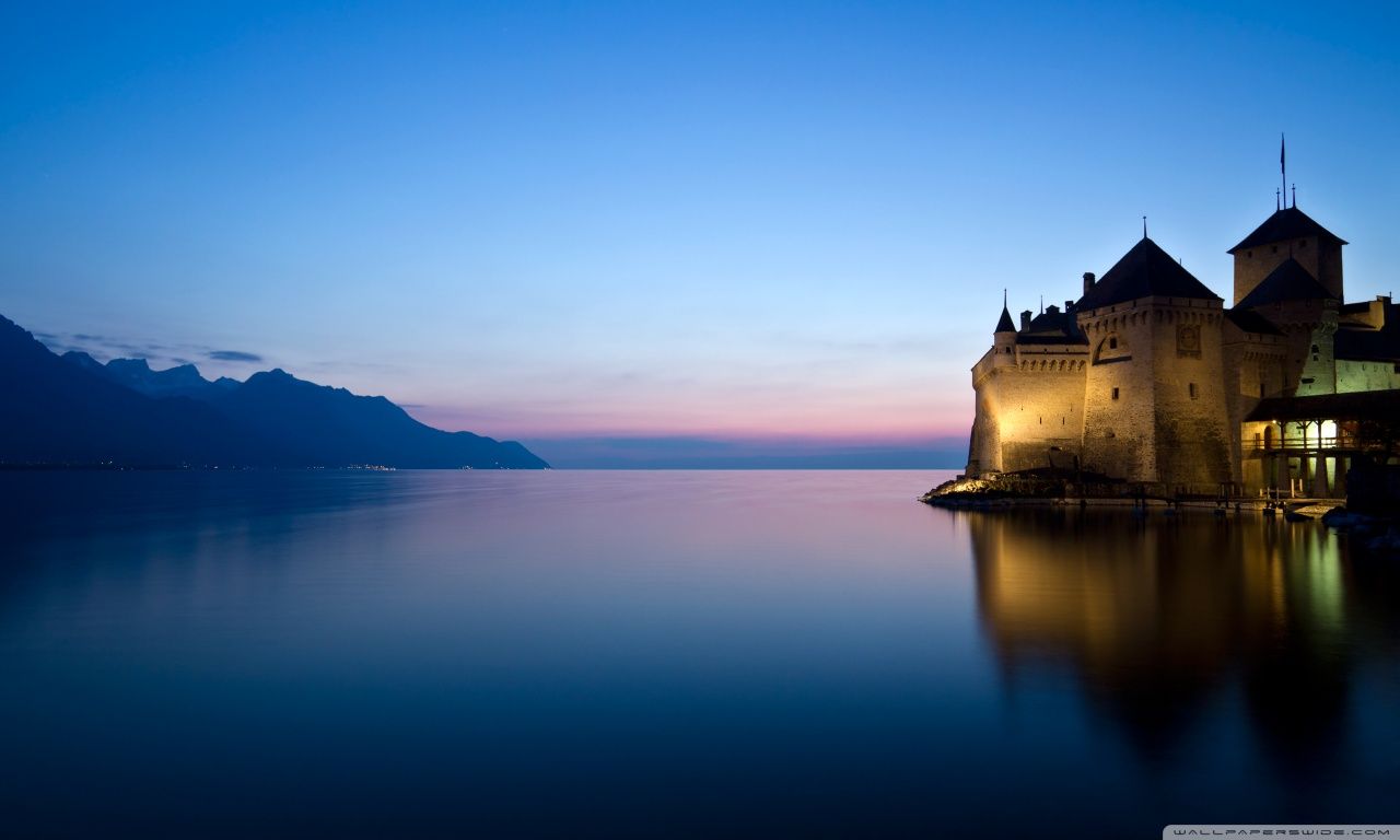 Chillon Castle, Montreux HD desktop wallpaper : High Definition ...
