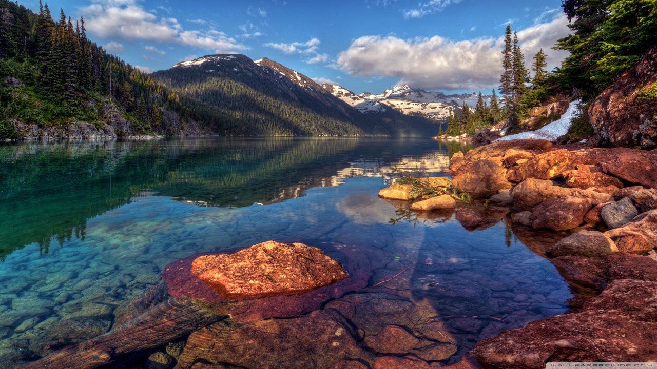 Mountain Lake With Clear Water HD desktop wallpaper : High ...