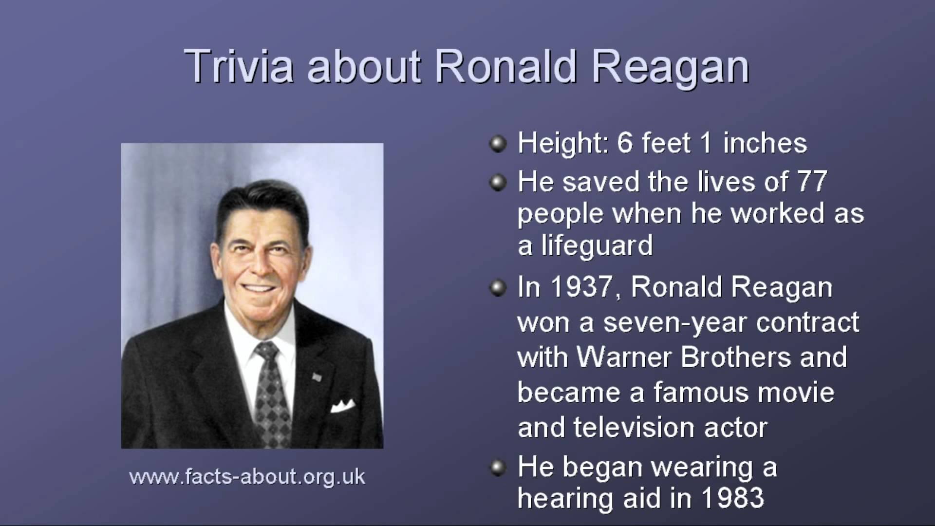 President Ronald Reagan Biography - YouTube