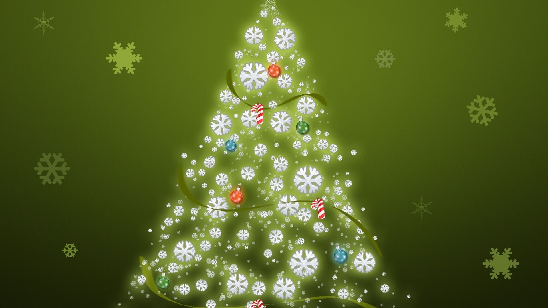 Merry Christmas Green Abstract Desktop Background Photo