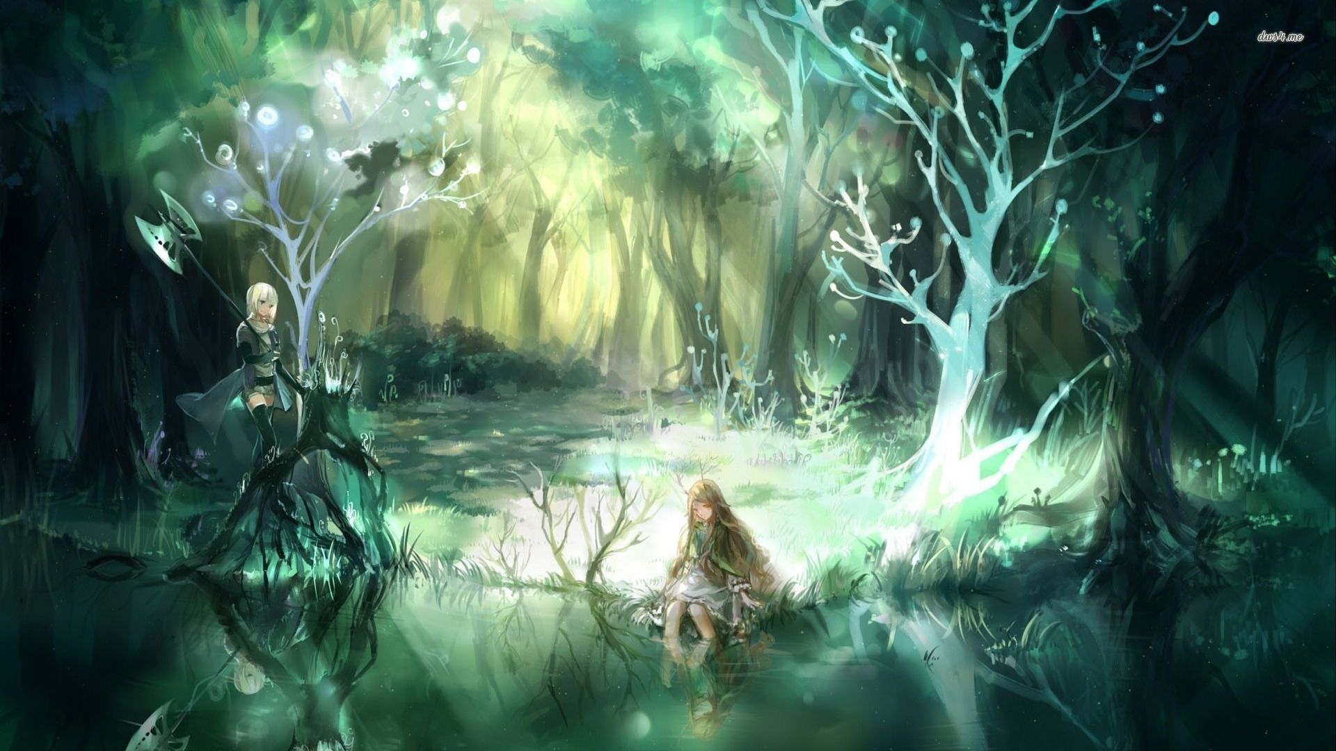 Pixies in the forest wallpaper - Fantasy wallpapers - #17064