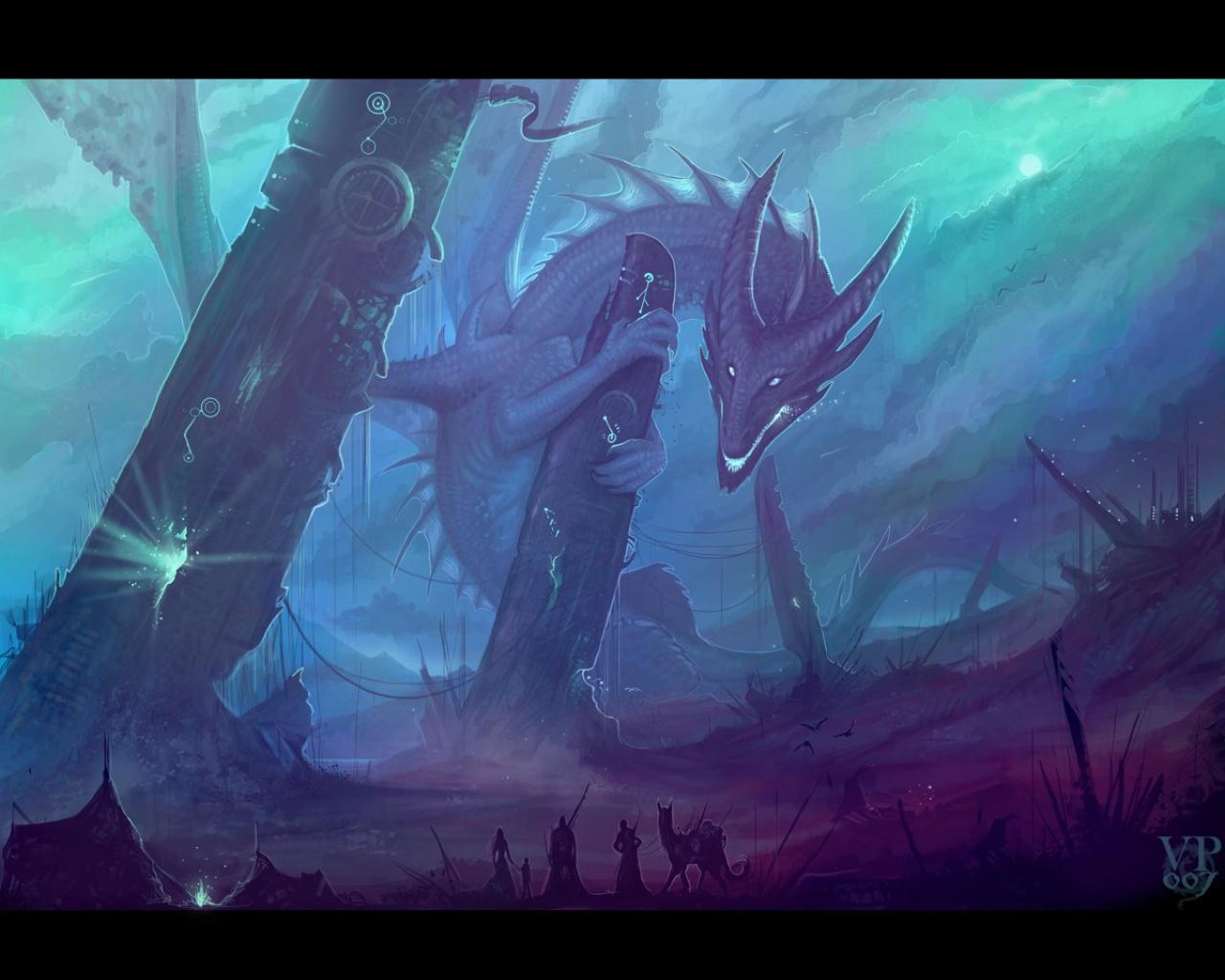 dragons clockwork dragon fantasy forest hd wallpaper - (#13836 ...
