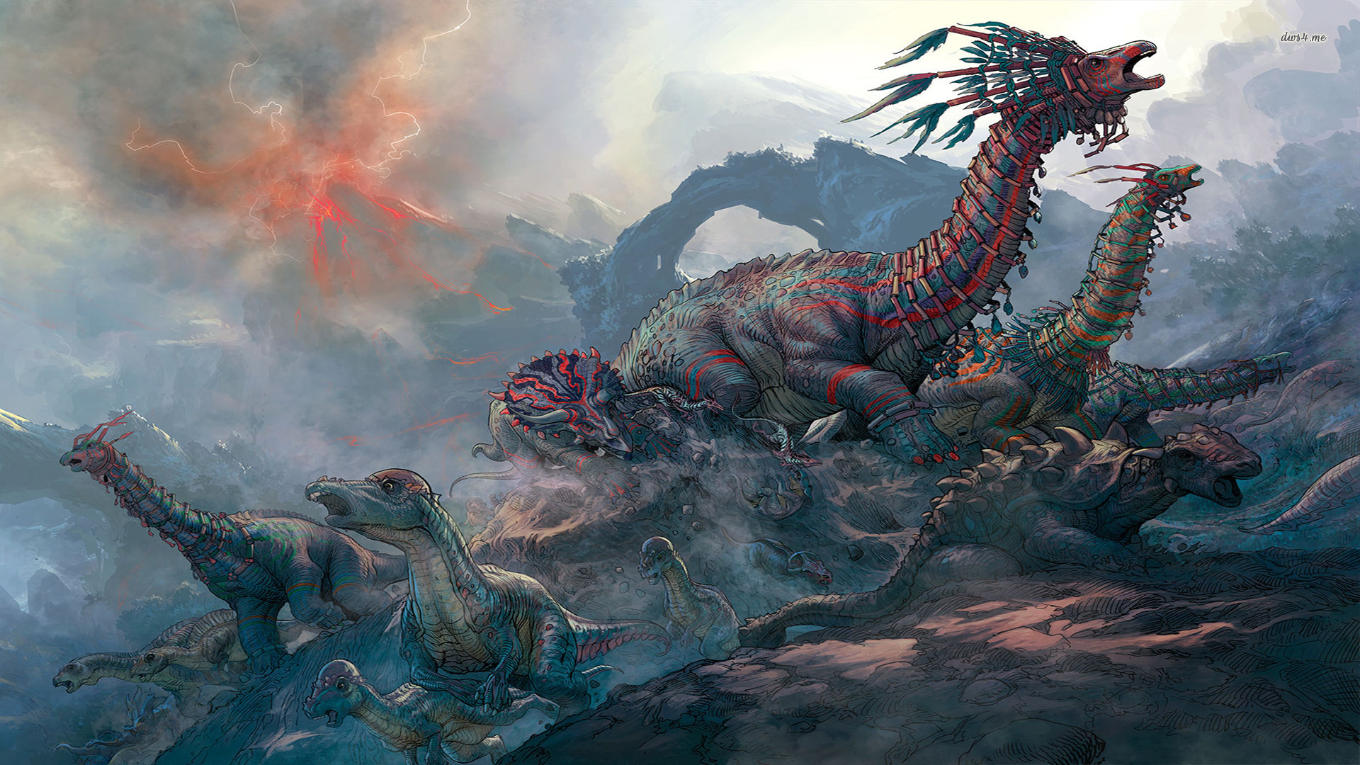 HD Wild Dinosaur Colony 1080p Wallpaper Full Size - HiReWallpapers ...