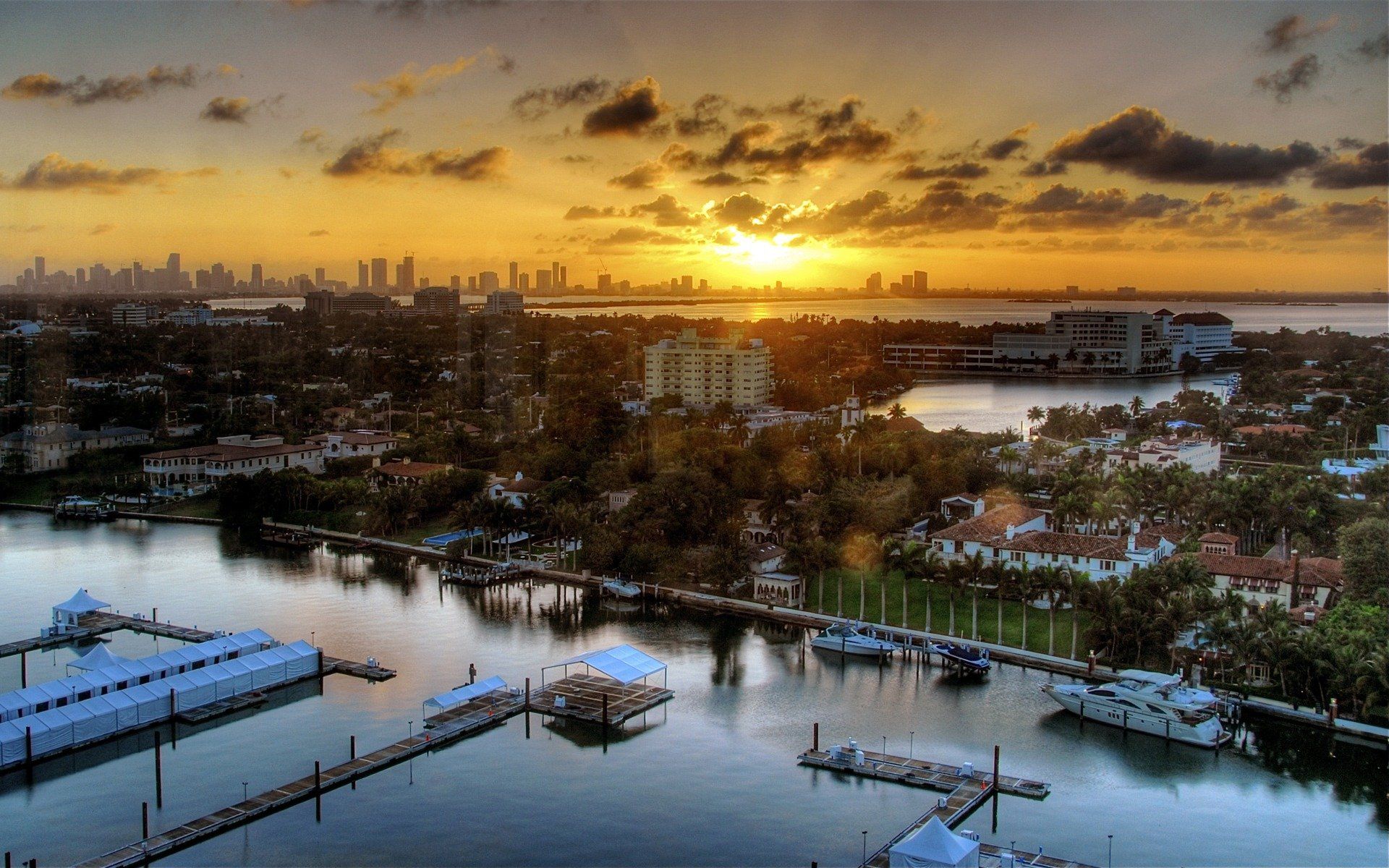Miami sunset wallpaper - Towns wallpapers - Free wallpapers ...