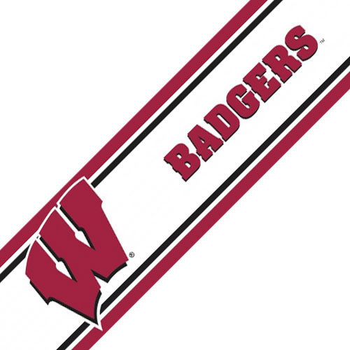 NCAA Wisconsin Badgers Prepasted Wallpaper Border Roll ...