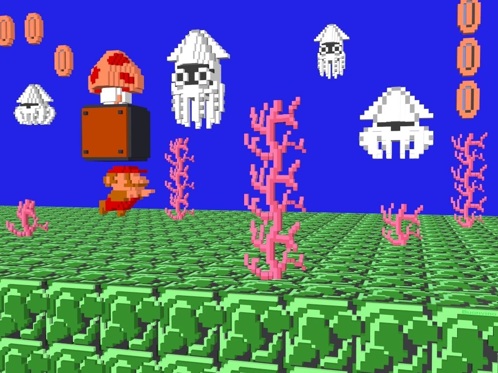 TechCredo | 8-bit Super Mario and retro pixels wallpapers