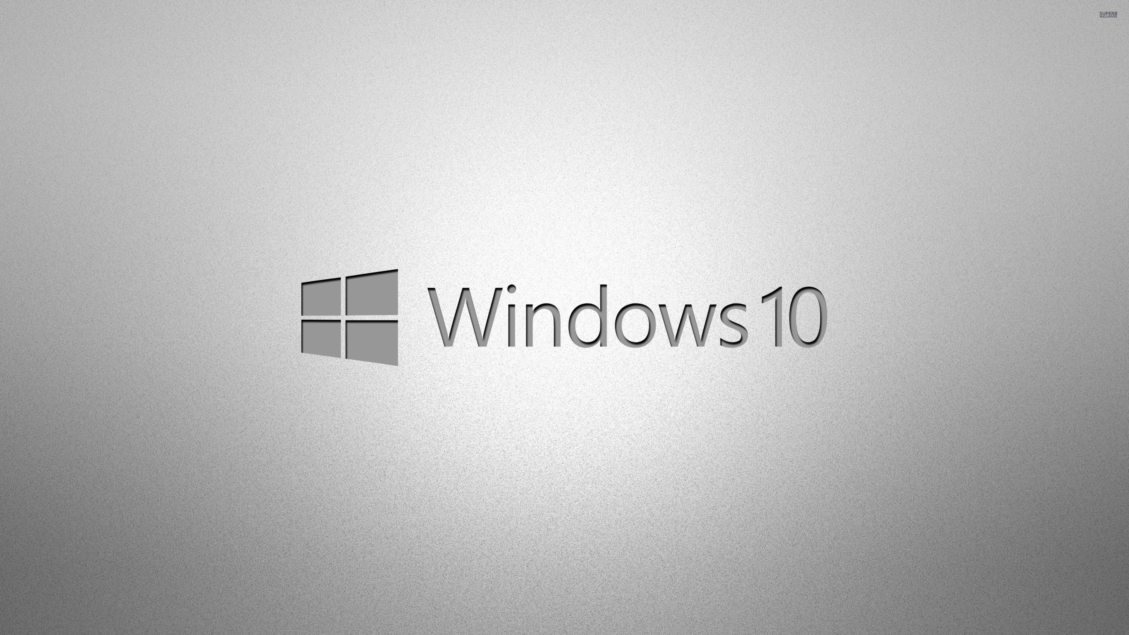Windows 10 gray text logo on grainy gray wallpaper - Computer ...