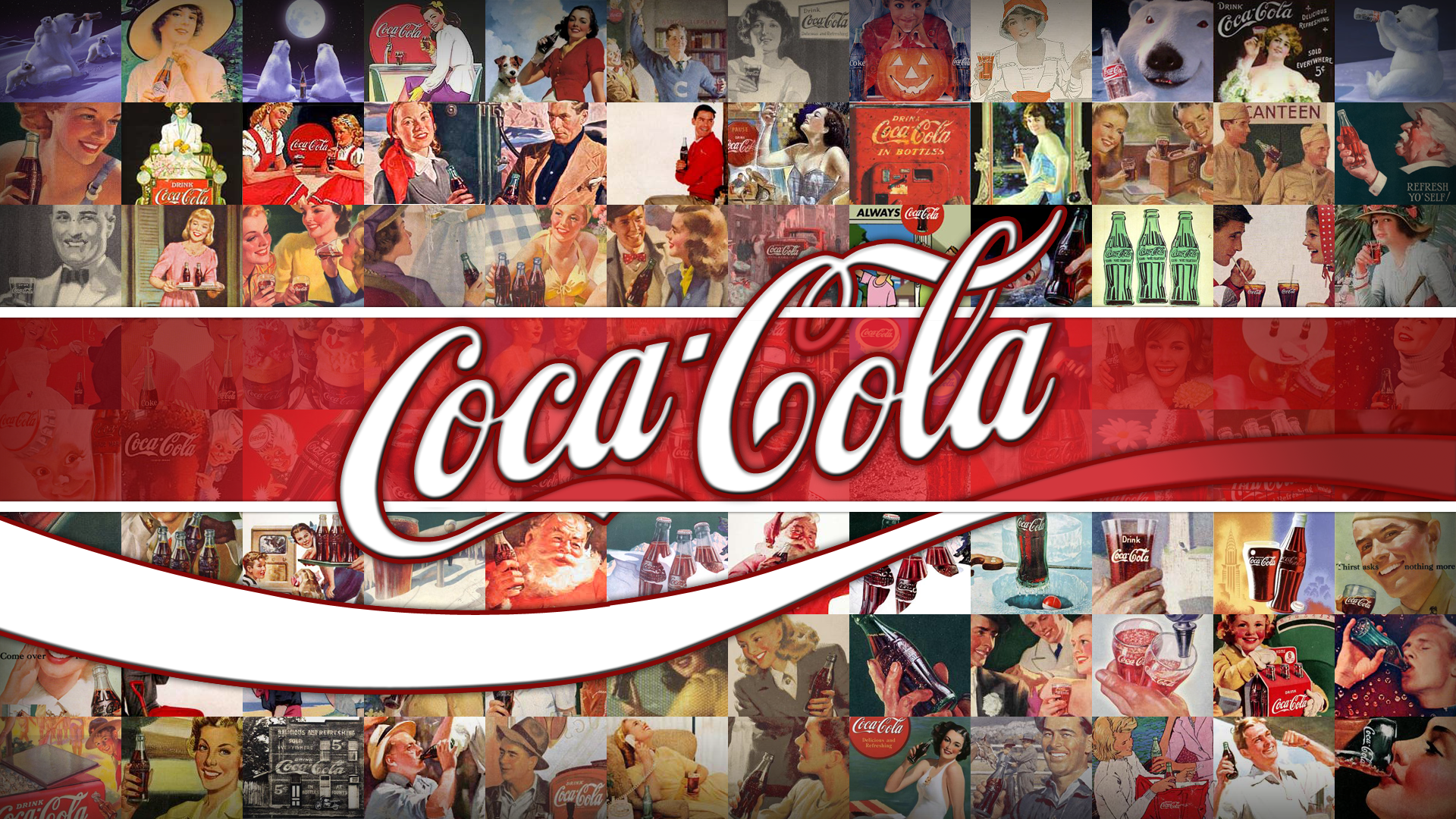 Download Coca Cola Collage Wallpaper 1920x1080 | Wallpoper #282252