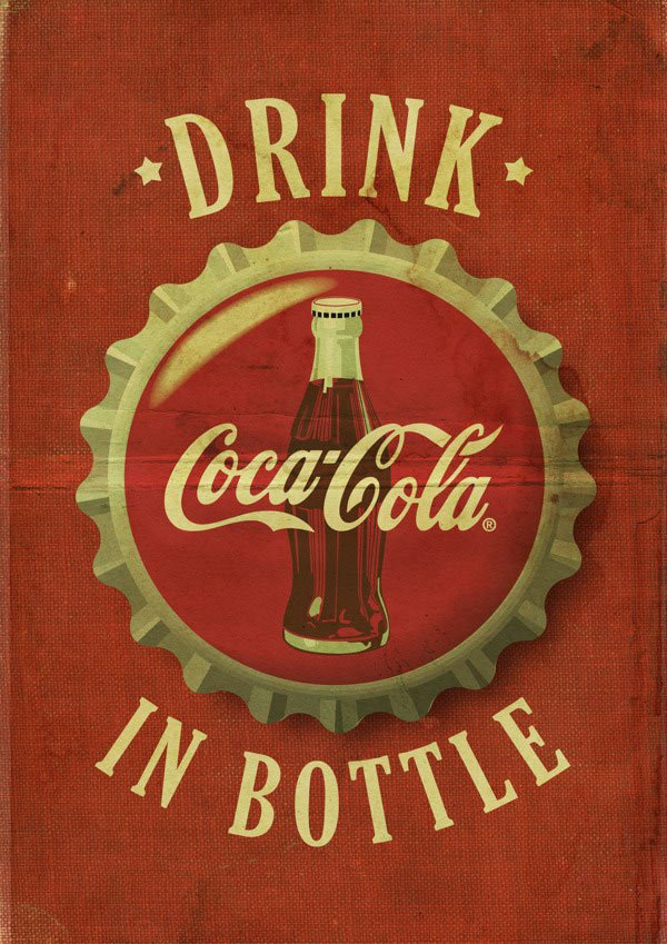 coca-cola, poster, retro, vintage, wallpaper - image #2618900 by ...