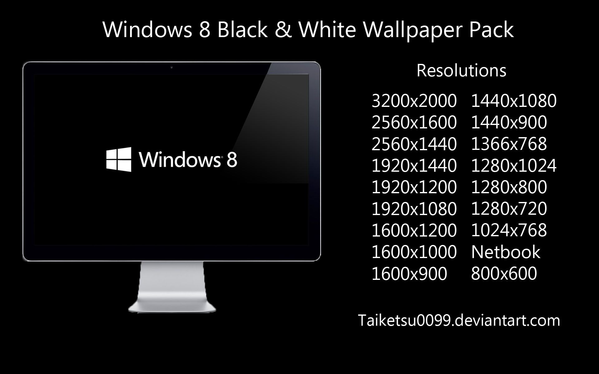 Windows 8 Black and White Wallpaper Pack by Taiketsu0099 on DeviantArt