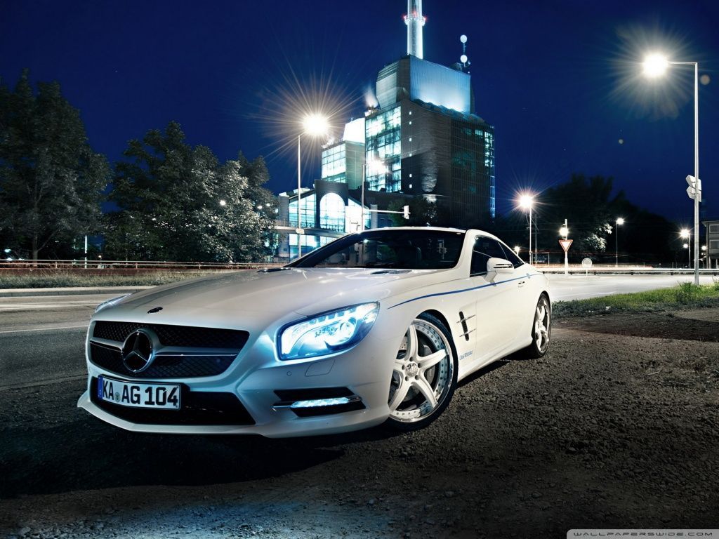 Mercedes Benz SL500, Night HD desktop wallpaper Widescreen