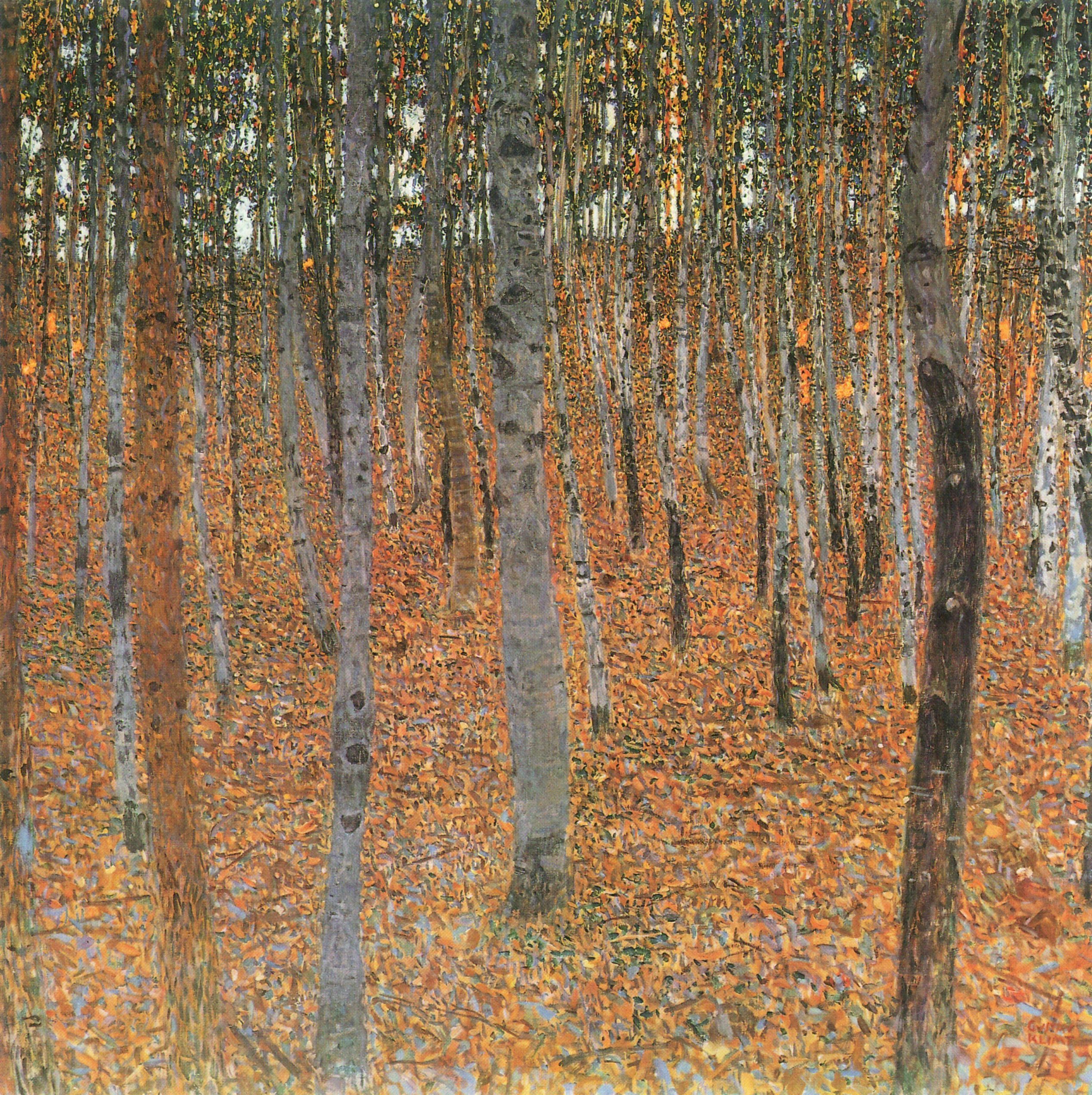 Painting of Gustav Klimt - beech grove wallpapers and images