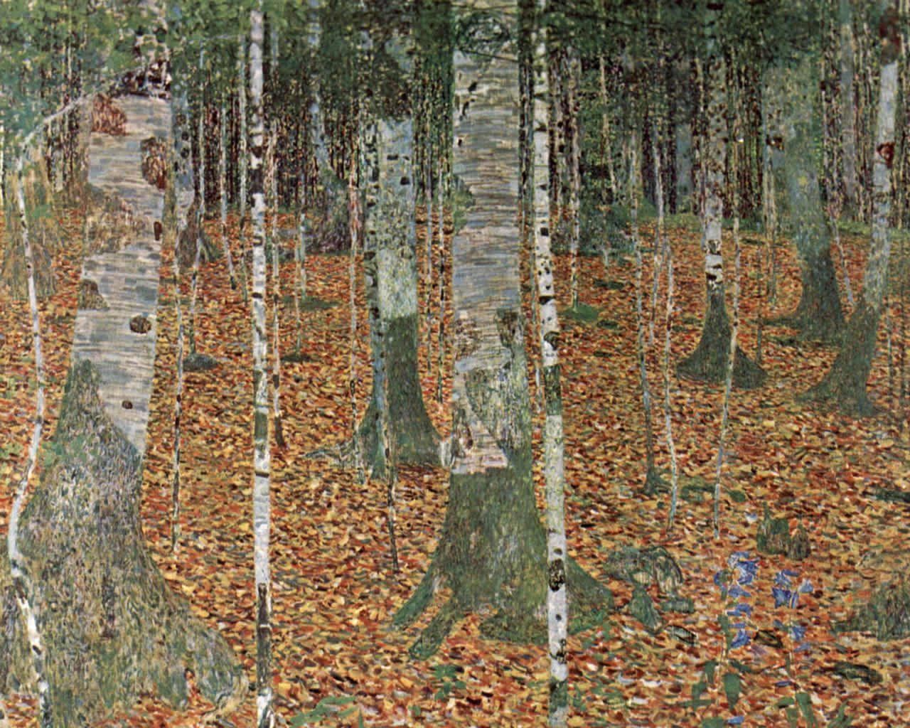 Wallpaper Gustav Klimt Beech Forest - 1280 x 1024 - Famous