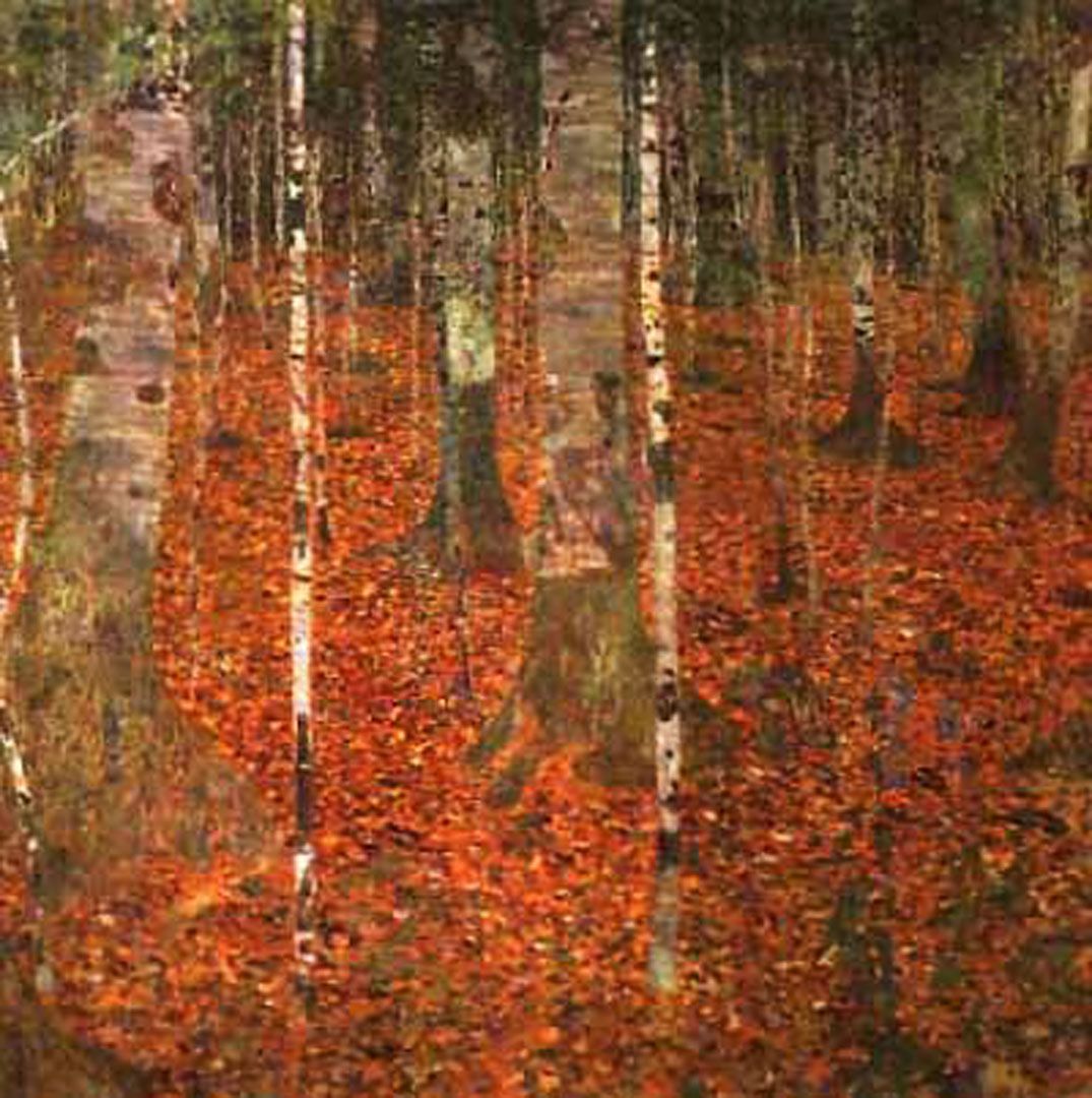 Birkenwald - Surrealist Gustav Klimt Art Wallpaper Picture