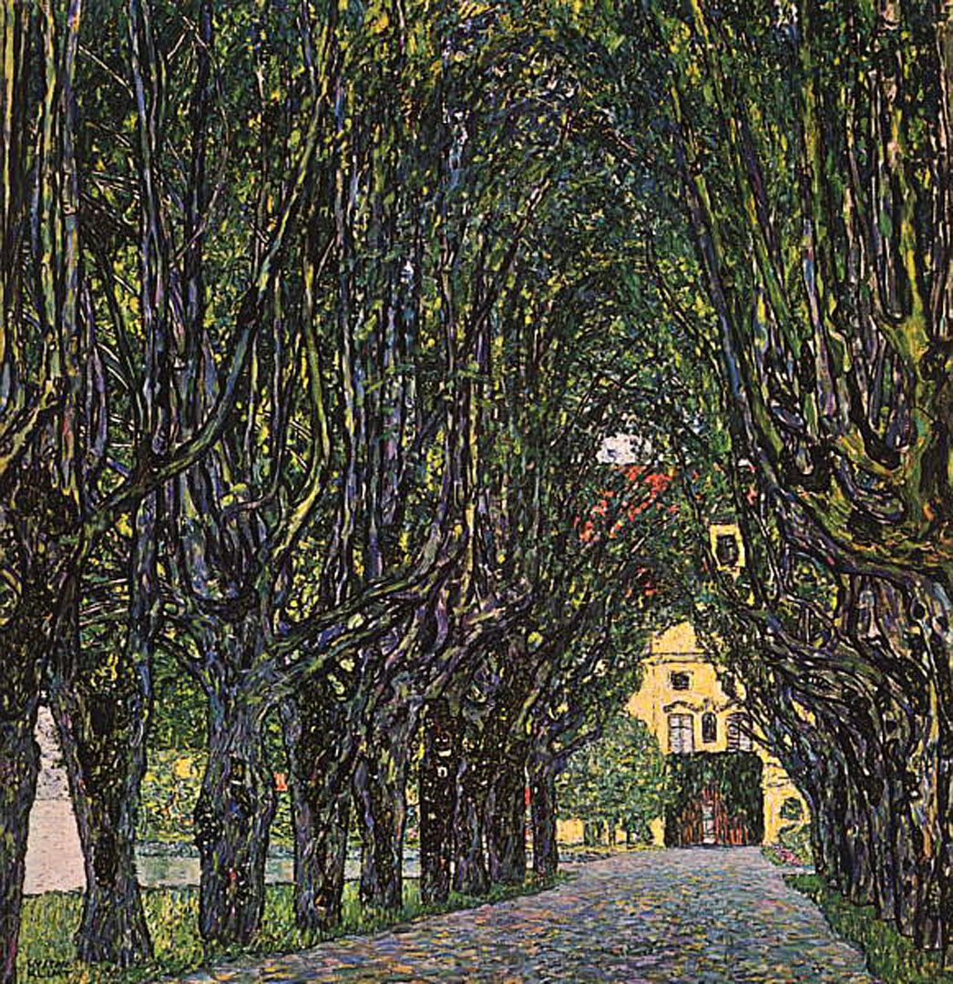 Avenue In Schloss Kammer Park - Surrealist Gustav Klimt Art ...