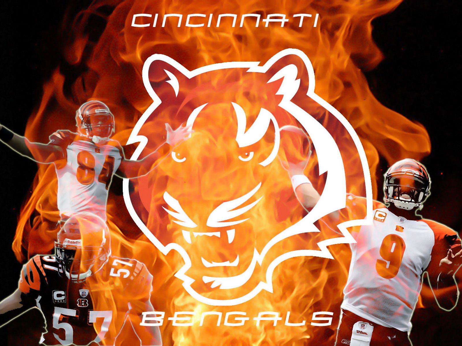 Wallpapers S Letter With Fire Cincinnati Bengals Bengal X P O   ...