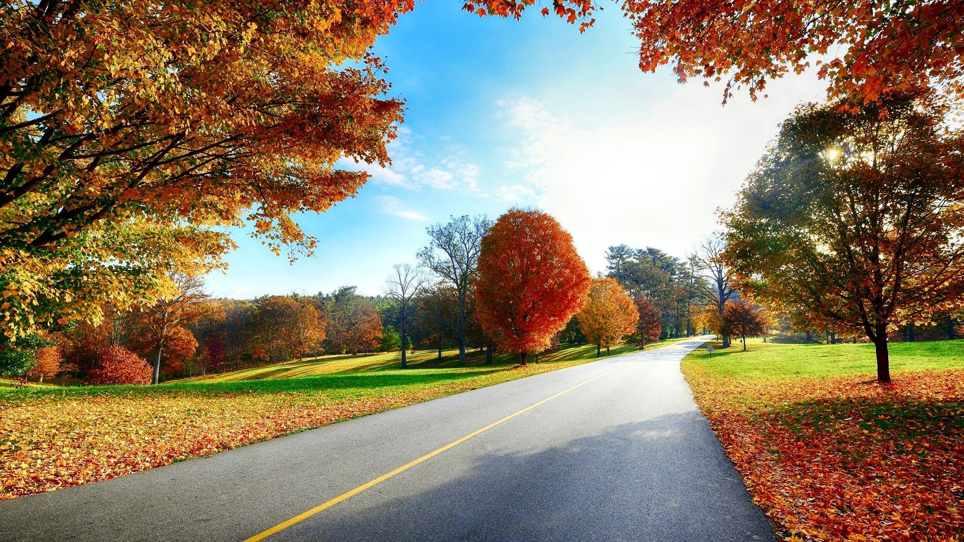 Beautiful autumn road scenery wallpapers Free full hd wallpapers